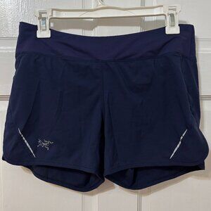 Arcteryx Lyra Shorts Women's Purple Lined Lining Drawstring Hike Running Small S